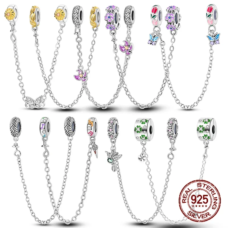 Стерлингового Серебра 925 подсолнух бабочка фиолетовый цветок птица мороженое