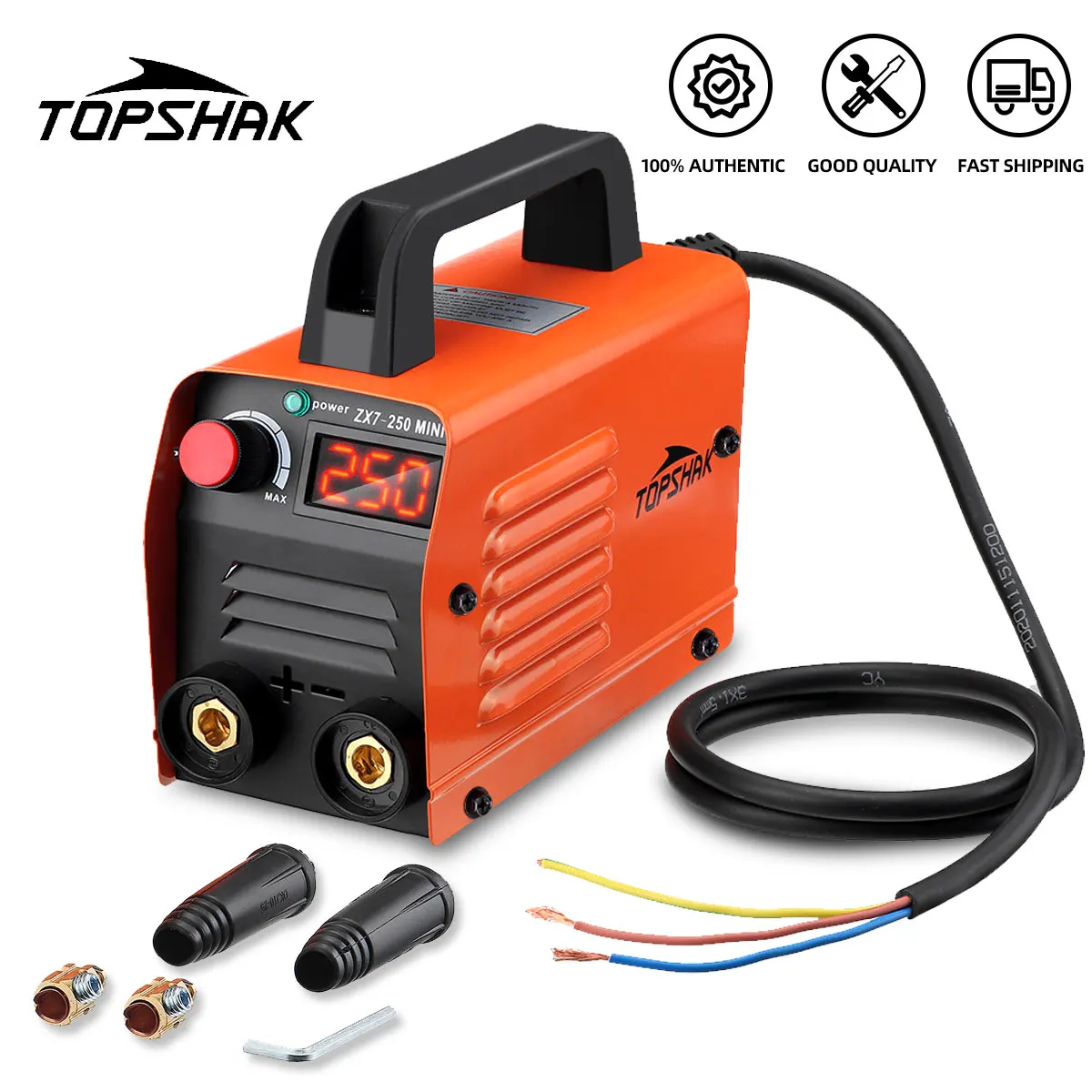 

TOPSHAK ZX7-250 250A 220V Mini Electric Welding Machine MMA ARC DC Inverter Welder for DIY Welding Working and Electric Working