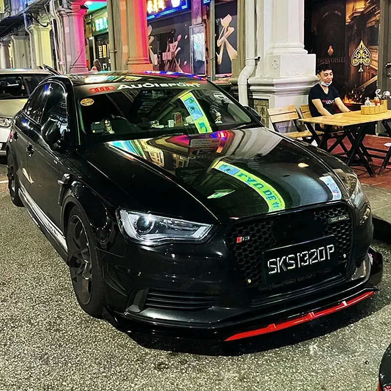 Диффузор для Audi A3 A4 A6 Q3 S3 S4 S6 B6 B7 B8 B8.5 седан передний бампер губа спойлер сплиттер