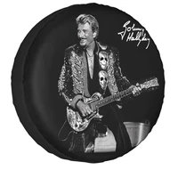 johnny hallyday spare wheel tire cover for toyota french singer rock music jeep suv camper vehicle accessories 14 17 inch