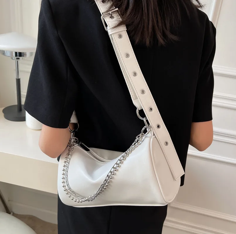 

Women Shoulder Bags PU Leather Crossbody Handbag Fashion Chain Boston Bag 2022 New Style Solid Female Purse Bags for Women