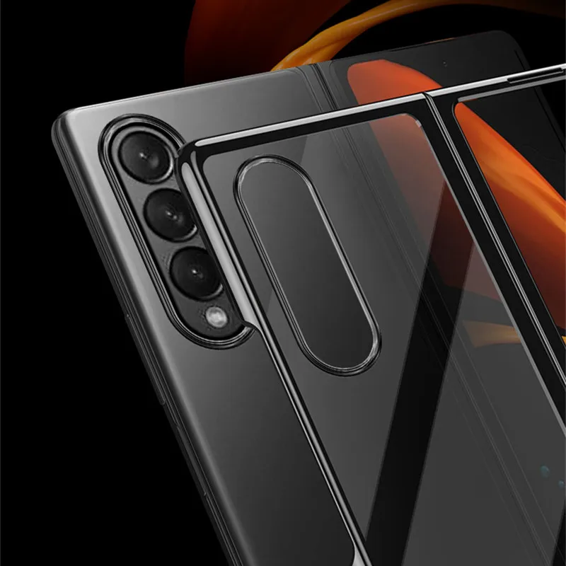 do Samsung Galaxy Z Fold 3 5G etui pancerne przezroczyste pokrowiec Fold3 Fundas 7.6&quot
