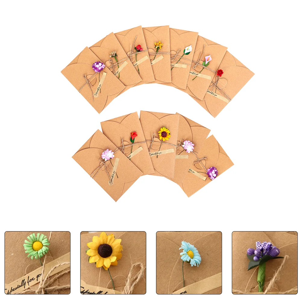 

12Pcs Flower Thank You Cards Flower Invitation Cards Flower Letter Cards Envelopes Thank You Cards Thank You Notes