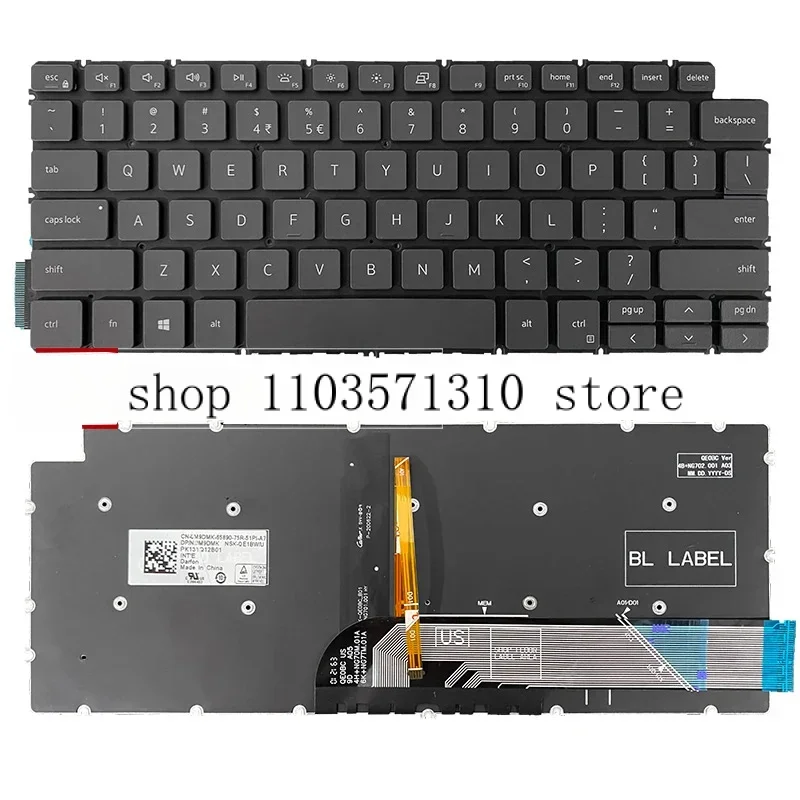 Новая Оригинальная клавиатура для ноутбука DELL Inspiron 7300 7306 7405 2 в 1