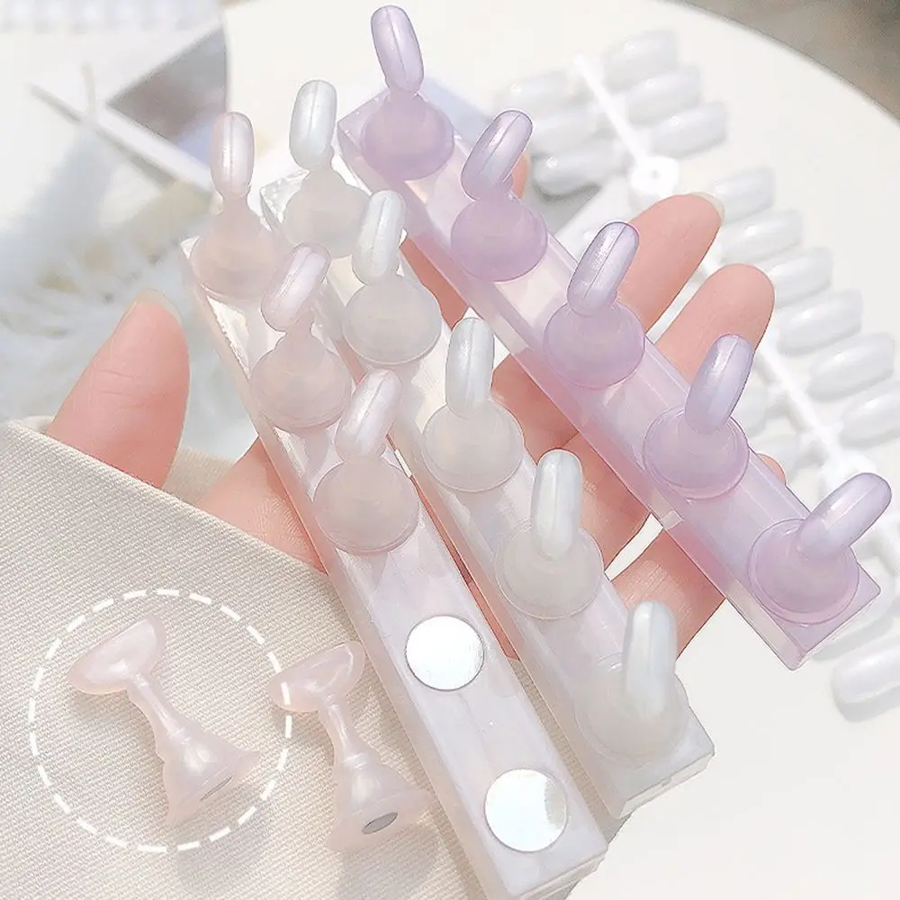 

1Set Jelly Nail Art Practice Display Stand Chess Board Magnetic Nail Tips Practice Holder Set Polish Gel Color Chart Tool