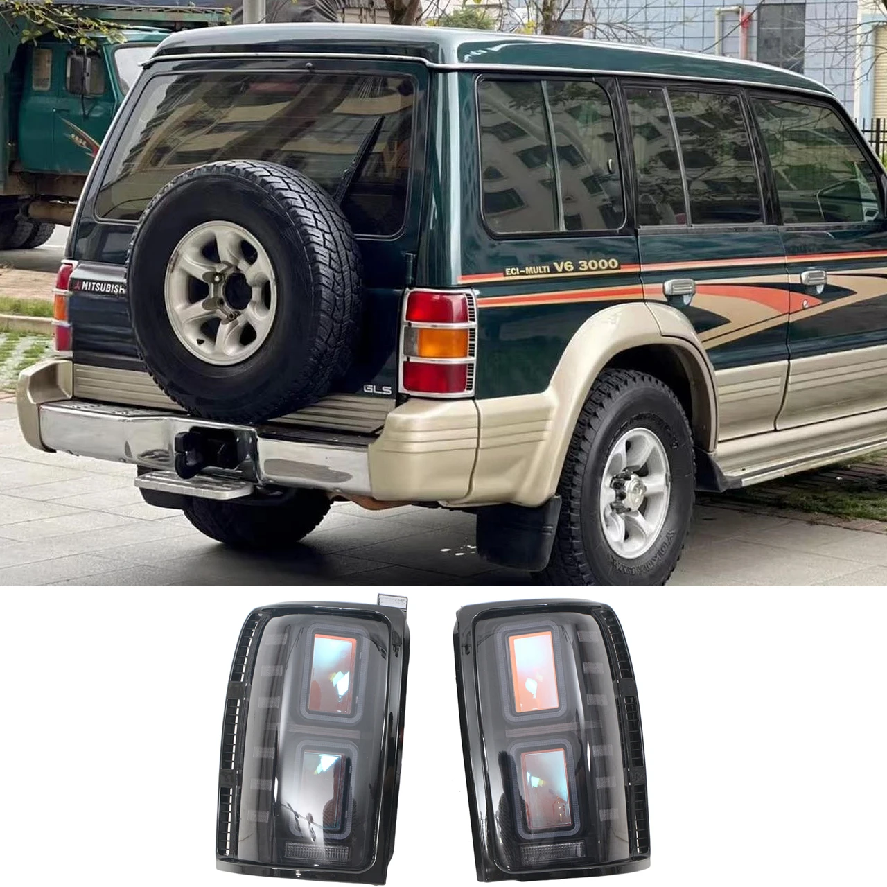 

Последовательный указатель поворота, последовательный индикатор, задние фонари в сборе, светодиодные задние фонари, подходят для PAJERO V33 V43 V55 1991-1999 MONTERO