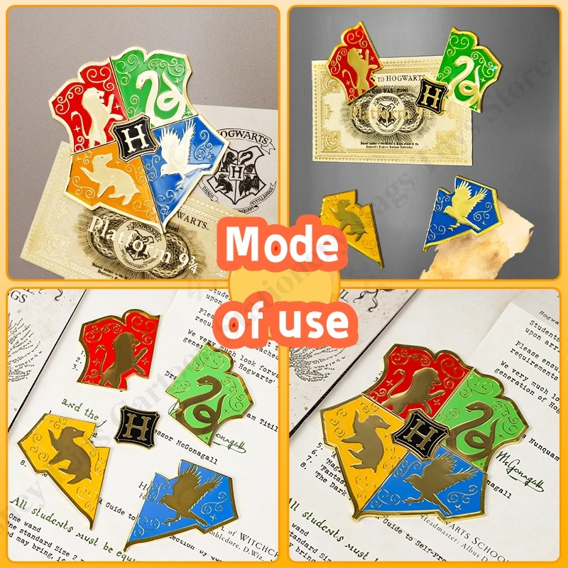 Оригинальная магнитная наклейка 5 в 1 Академия Магии 4 магнита на холодильник для