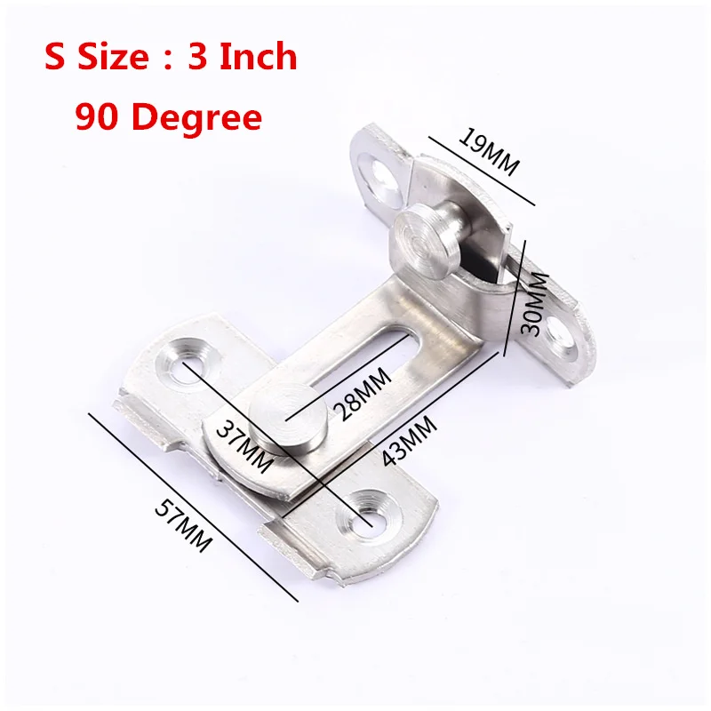 

Защелка для дверей с поворотом на 90/180 градусов, гибкая защелка, Скользящий замок, цепочка, ствол, инструменты безопасности для окон, шкафов, гостиниц, дома