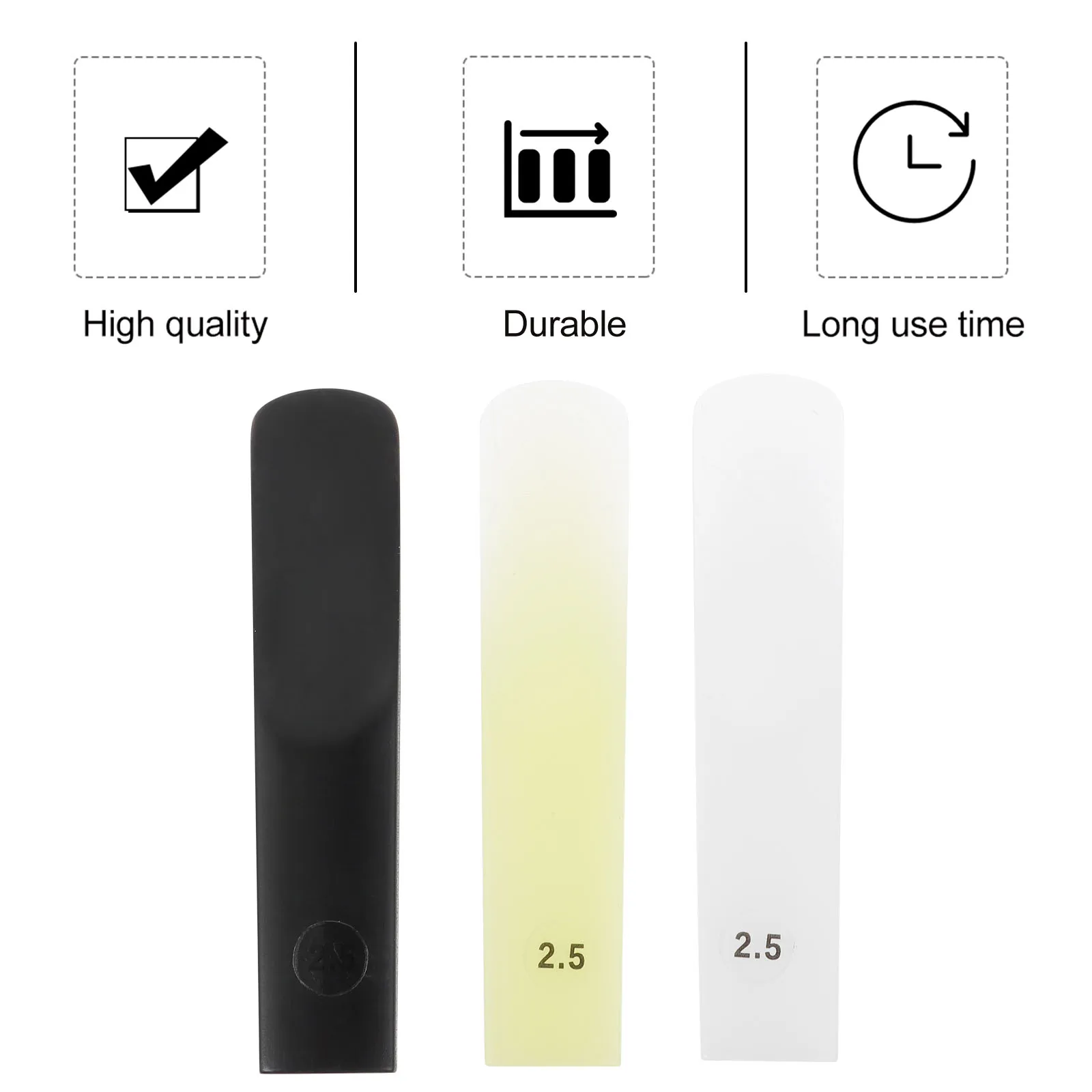 

3Pcs Professional Saxophone Reeds Resin Sax Reeds Musical Instrument Parts