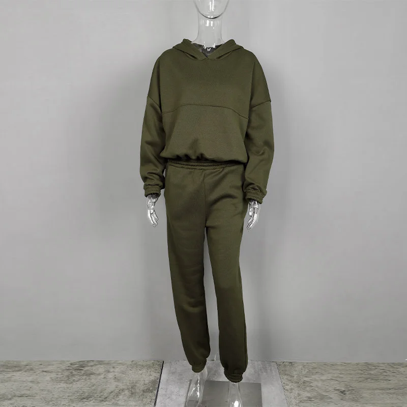 Костюм спортивный женский однотонный с флисовой подкладкой повседневный