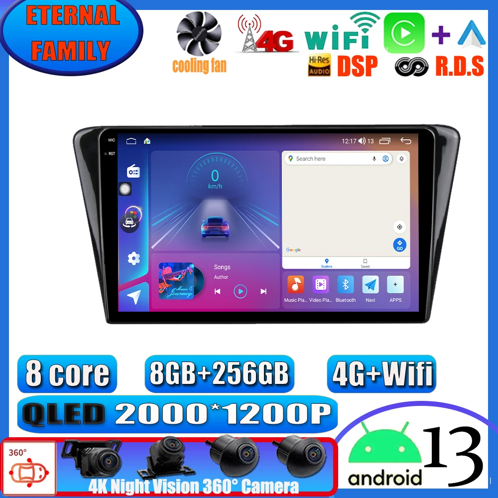 

Автомобильный радиоплеер Android 13 для Peugeot 408 2014 2015 2016 2017 2018 GPS навигация беспроводной Carplay DSP RDS мультимедийный плеер