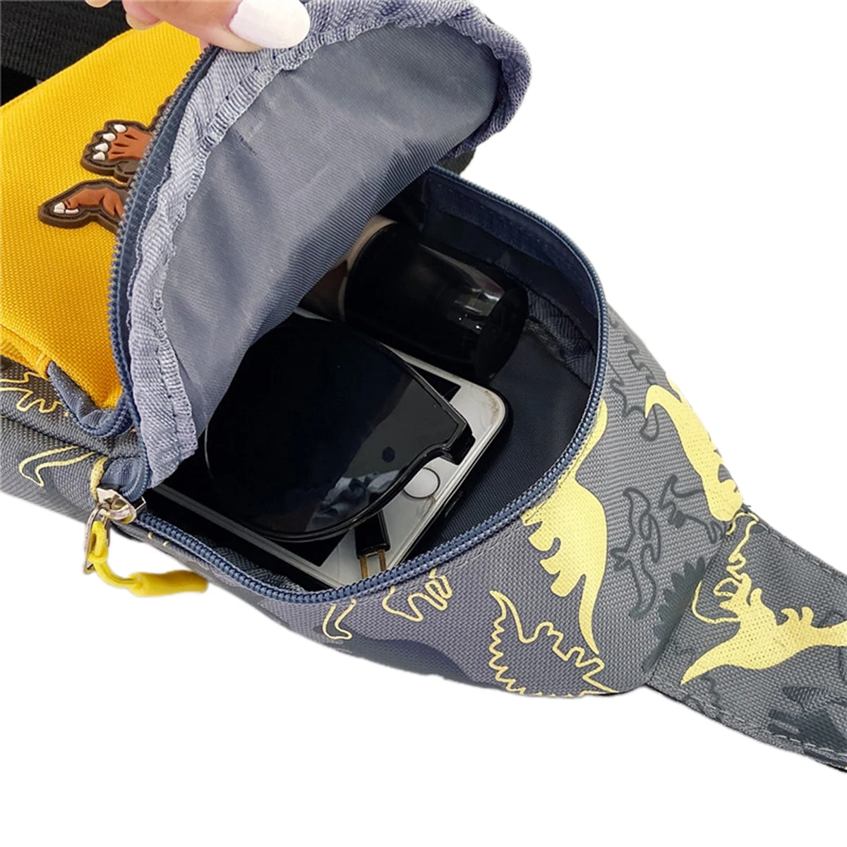 Kid Chest Bag Cute Girl Boy Fanny Cartoon Dinosaur Print Chest Bag Children Belt Bag Money Pouch Baby Zipper Waist Pack Bum Bag