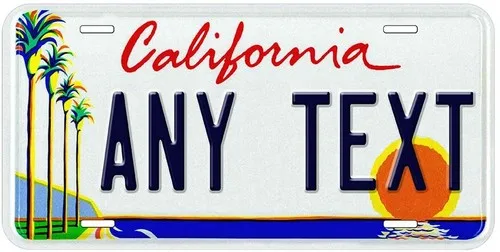 

Металлическая табличка California Tree