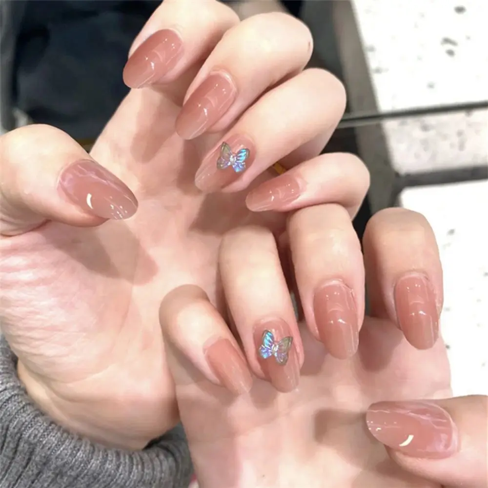 

24 шт./коробка, накладные ногти со съемным покрытием