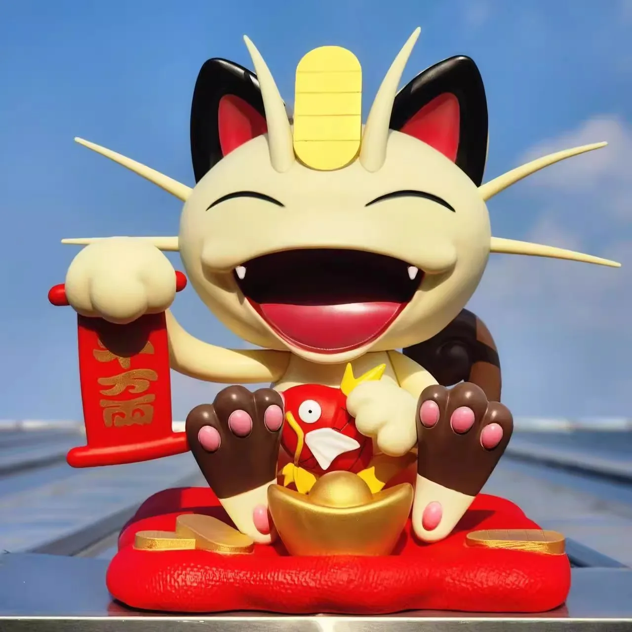 

35cm Gk Meow Monster Pokemon Lucky Exquisite Collection Of Figures Pokemon Super Huge Model Statue Lucky Cat Festive Ornaments