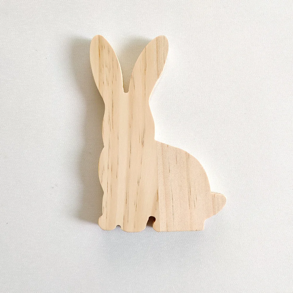 Пасхальные украшения в форме кролика из массивного дерева Праздничный орнамент
