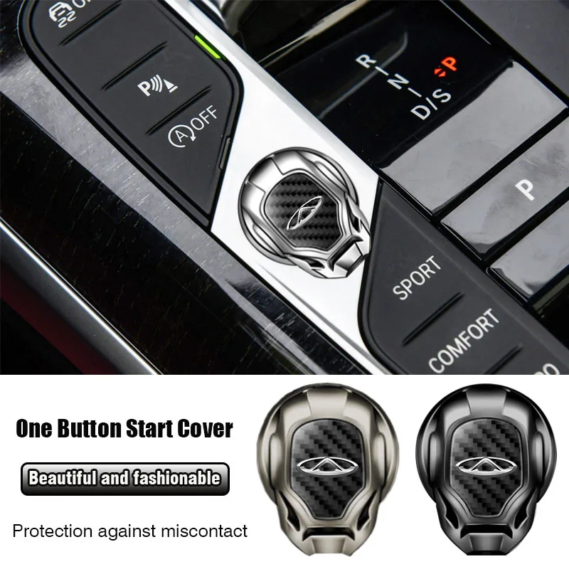 

Car ONE-CLICK Start Buttons Metal Protective Cover for Chery Tiggo 7 2 Pro 5x 5 4 3 8 T11 Arrizo 3 5 Gx EQ7 E3 QQ IQ Accessories