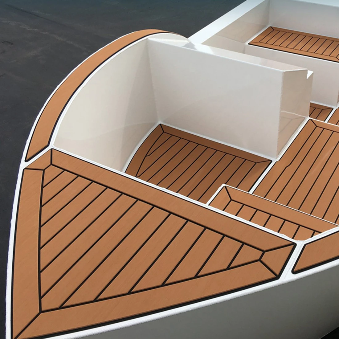 2400x57x6 мм одинарная полоса имитация тика яхты лодки коврик для напольного