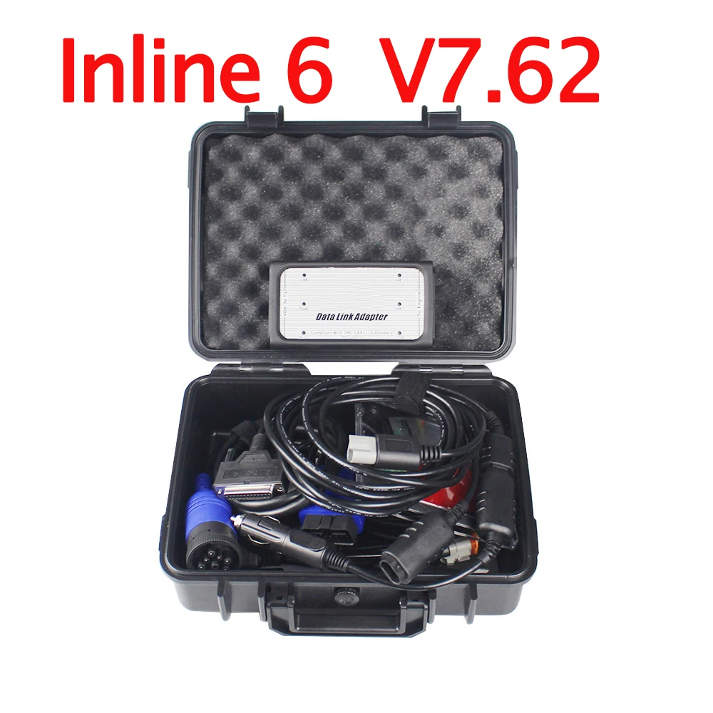 

2022 Warranty 7.6.2 Inline 6 Data Link Adapter Heavy Duty Scanners Full 8 Cable Truck Diagnostic Tools in CAN Flasher Remapper