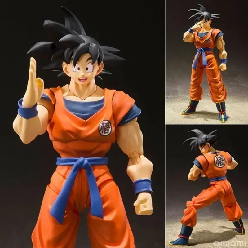 В наличии Подлинная Bandai Dragon Ball Z SHF A Saiyan Raised On Earth Son Goku 2.0 Аниме Фигурка Игрушки
