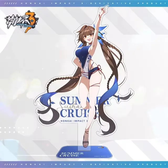 Игра Honkai 3rd Cosplay фигурка на акриловой подставке летний Круизный стенд Misteln Elysia Kiana