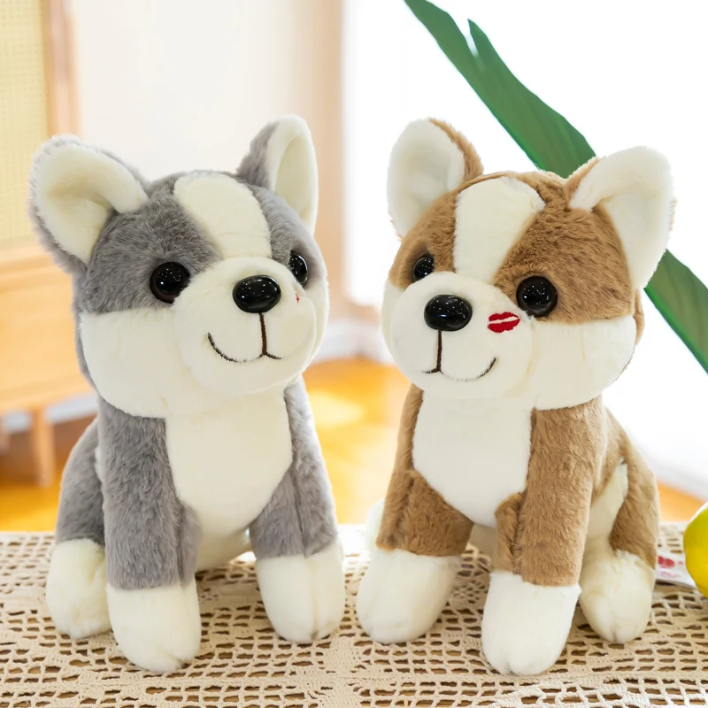 25 см милые мягкие плюшевые игрушки с кроличьим мехом Хаски для офиса подушка сна