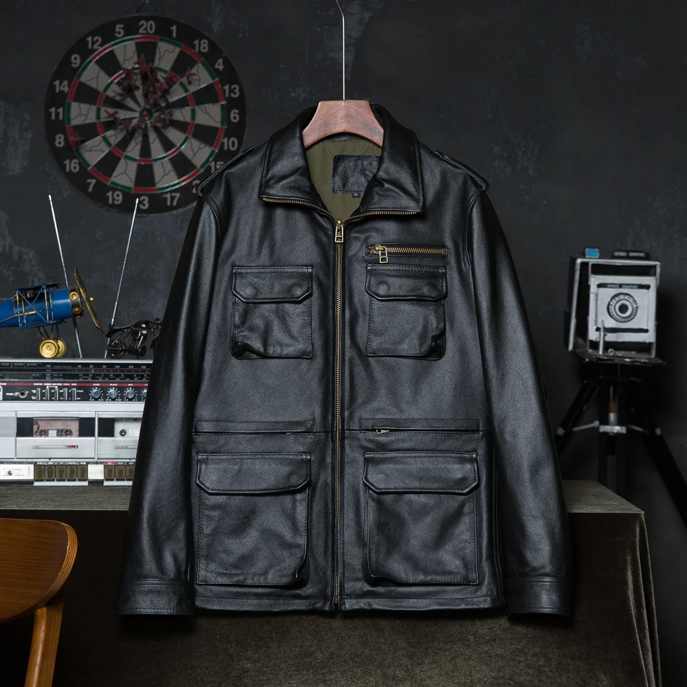 Мужская кожаная куртка 2XL-6XL с другой ссылкой длинная мужская M65 в стиле милитари