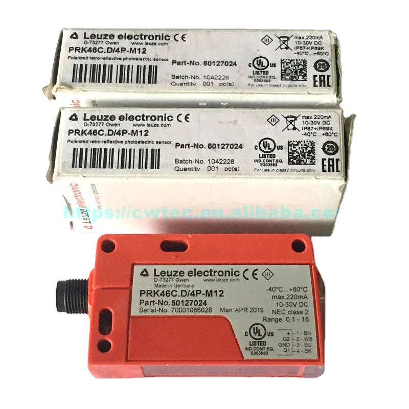 Новое поступление рабочий диапазон от 0 1 до 16 м PRK46C.D/48-M12 50127029 pnp фотоэлектрический