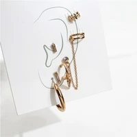 fashion gold mixed ear post cuff clip on earrings fake cartilage earring for women men clip earrings no pierced ear c shape