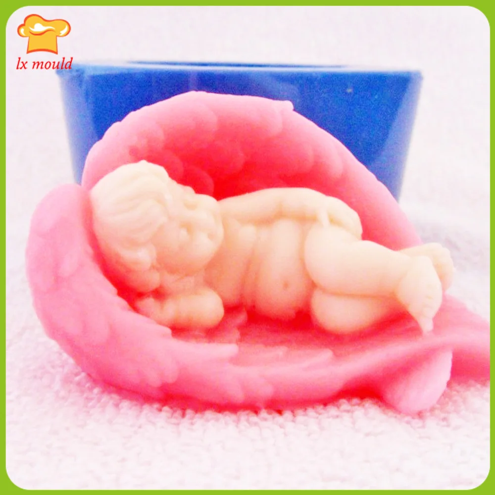 

3D Baby and Wing Silicone Mold Soap Polymer Clay Resin Molds Chocolate Cake Decorating Tools