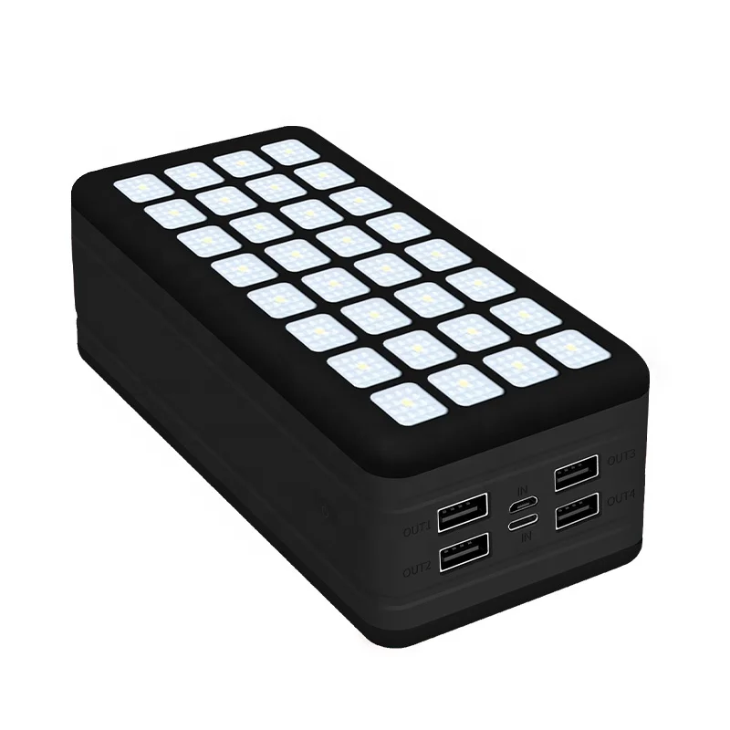 high tech 4 port wireless charging 50000mah solar power bank for all phone 50000mah free global shipping