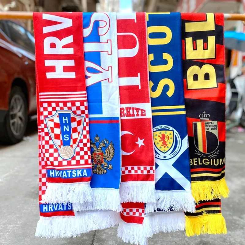 

World Cup Soccer Scarf Popular National Team Flag Banner Football Match Backstrap Fan Decoration