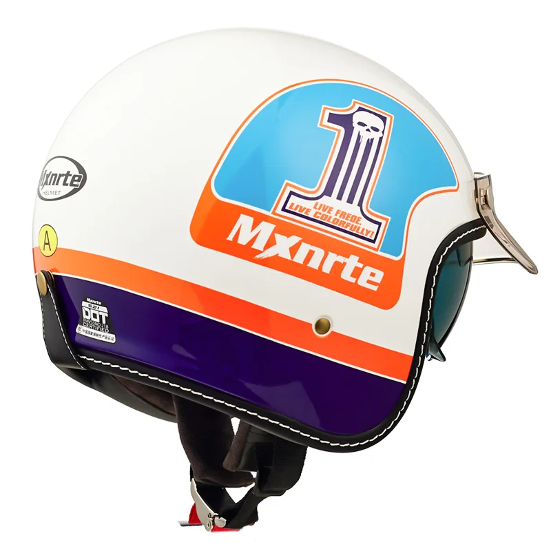 Оригинальный Mxnrte белый синий круизный корабль ретро-шлем унисекс гоночный