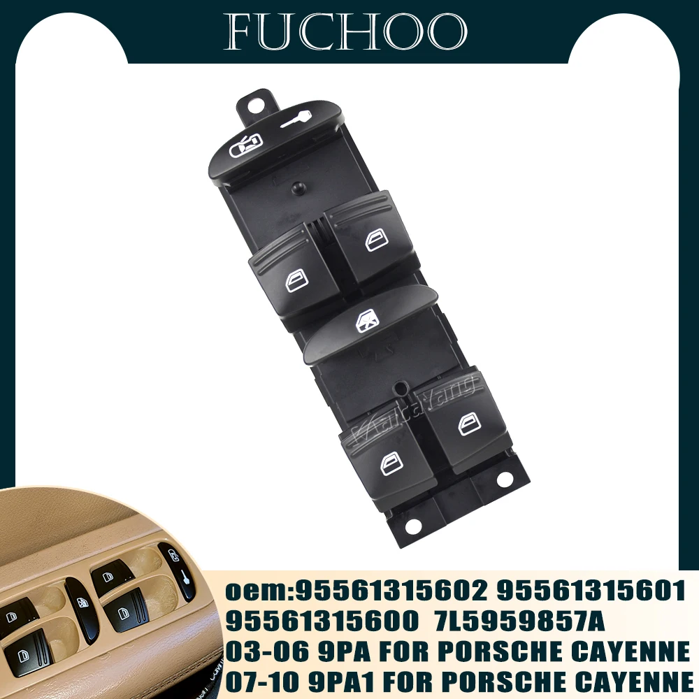 

95561315600 LHD Car Accessories Power Window Switch Electric Lift Switch FOR PORSCHE CAYENNE 9PA 03-06 9PA1 07-10
