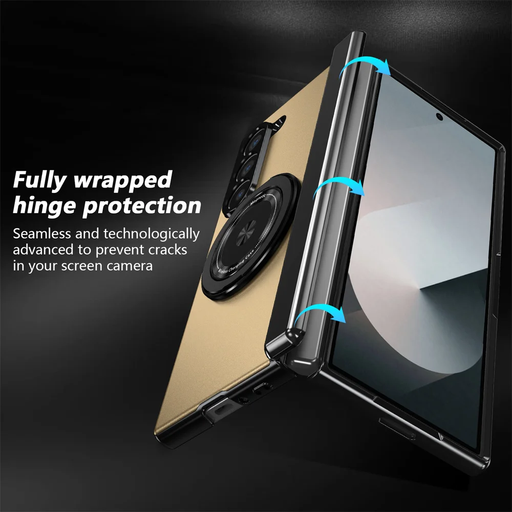 Вращающийся на 360 градусов Магнитный чехол для телефона Samsung Galaxy Z Fold 6 5 4 3 Fold6 Fold5