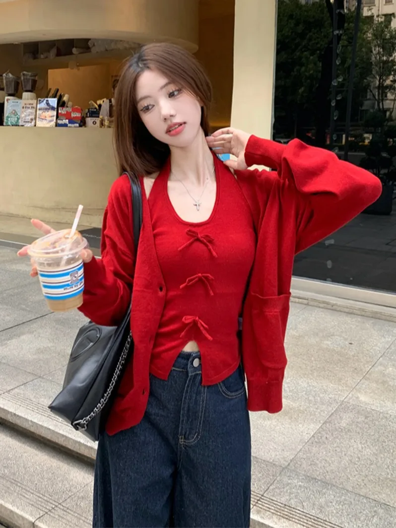 Сексуальный топ Gyaru для полных девочек больших размеров кардиган с лямкой на шее