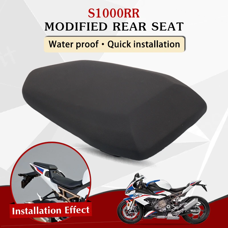 

Motorcycle Seat Cushion Comfort Rear Passenger Pillion Seat Waterproof For BMW S1000RR S1000 RR 2019-2022 2021 2020