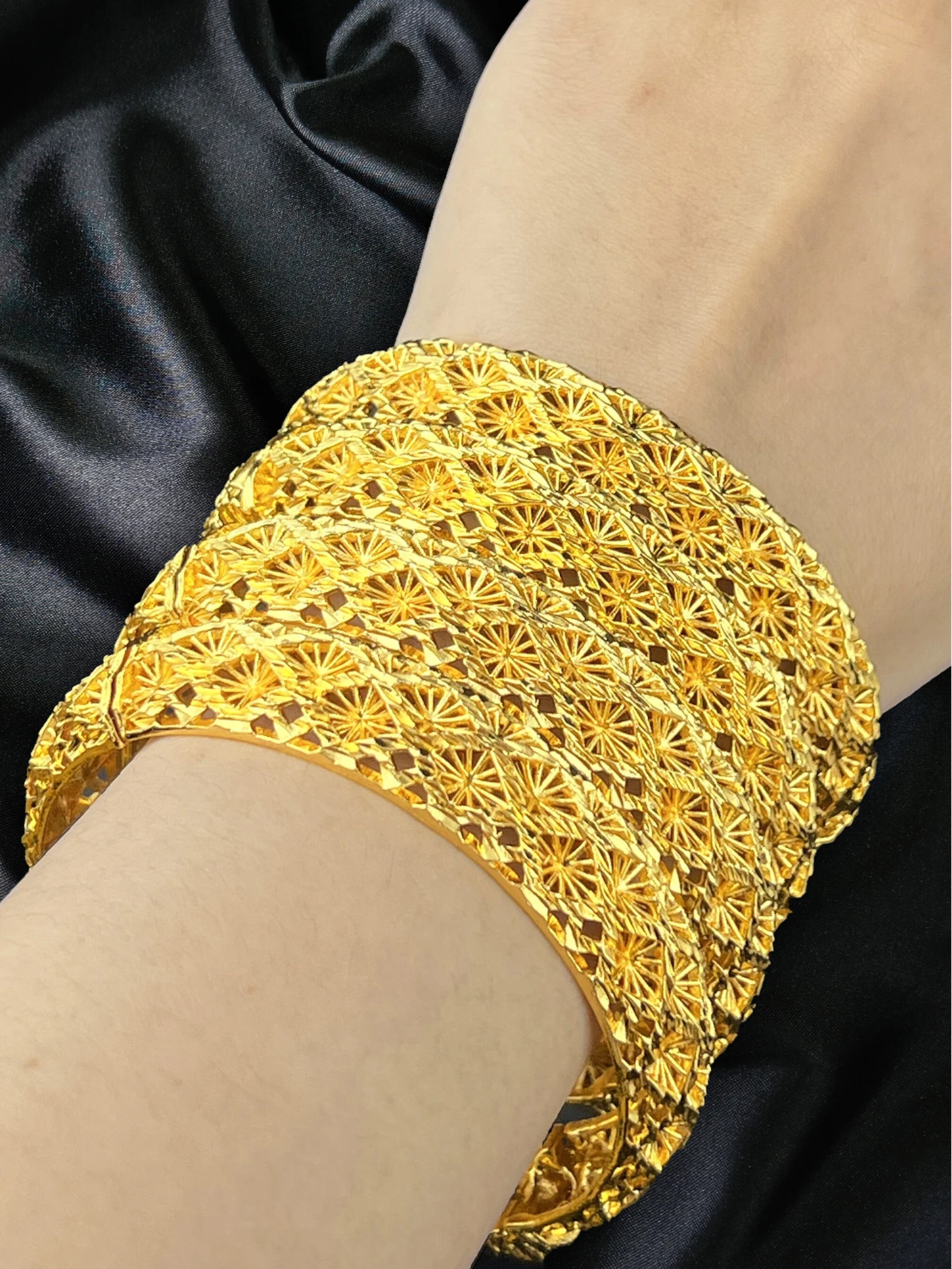 ANIID Дубай Свадебные браслеты Эфиопские украшения 24-каратного золота Африканские