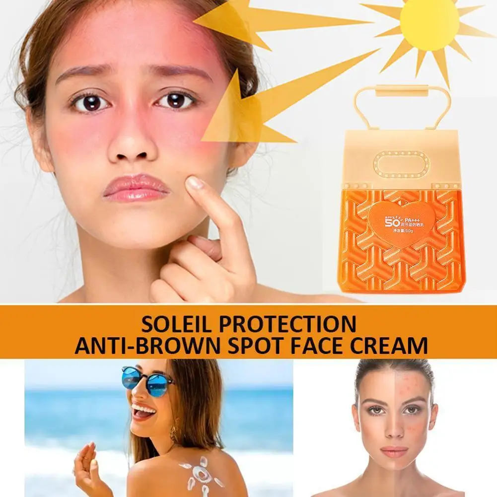 

50g Face Sunscreen Lotion UV Protector SPF50+ Summer Hydrating Watery Sunblock Sunscreen Moisturizer Waterproof Refreshing U4E3