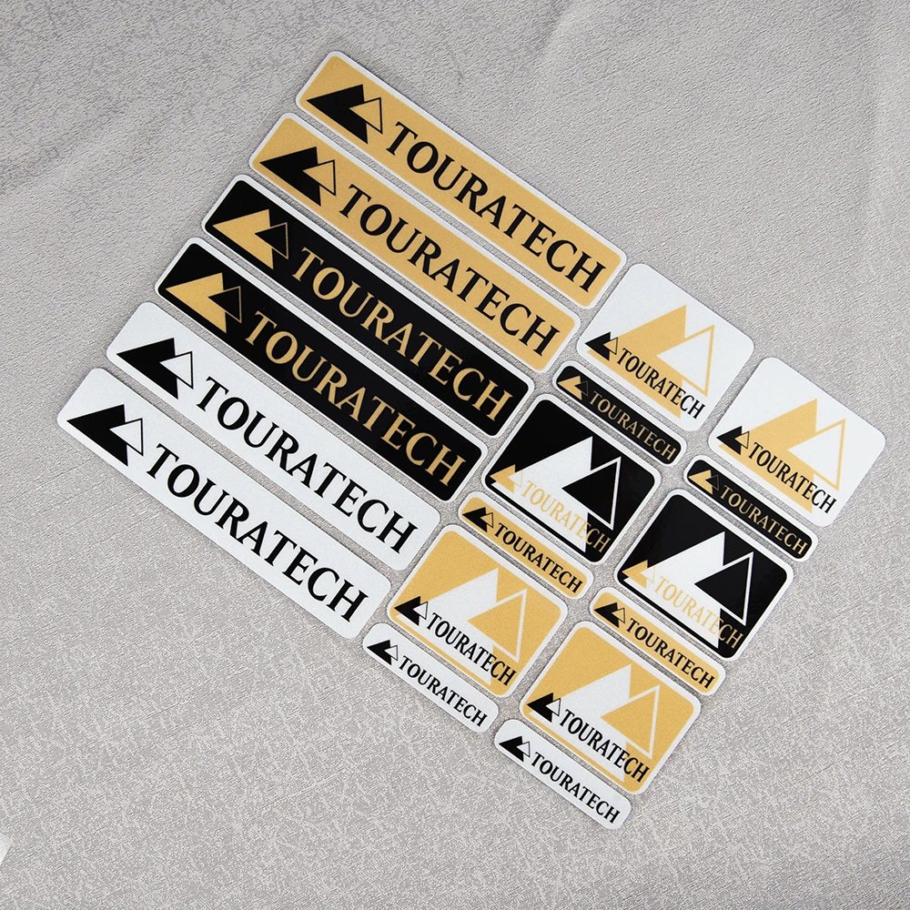 

Наклейки для мотоцикла Touratech, ламинированные наклейки на автомобильный велосипедный шлем, вилка, графический набор для Suzuki Honda Kawasaki Ducati Yamaha