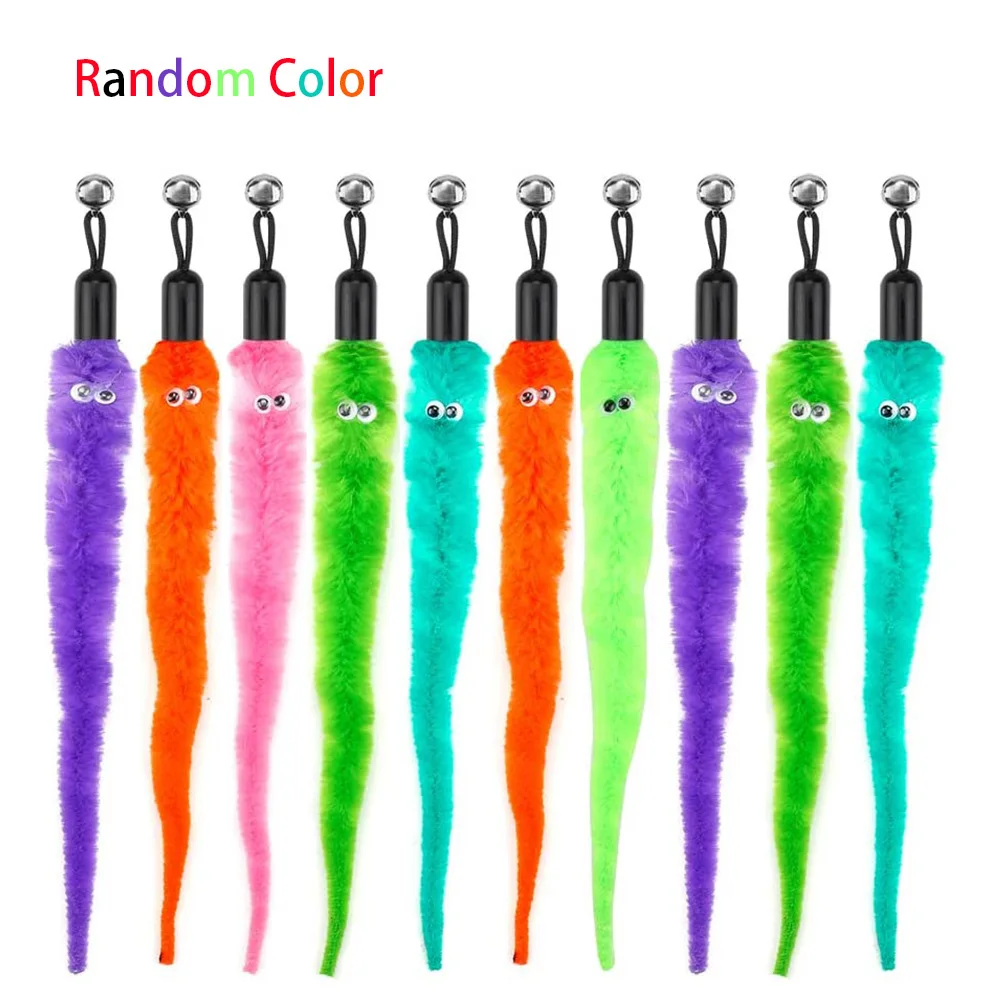 5-100 шт. интерактивные игрушечные перья для кошек аксессуары мышь червь игрушка с