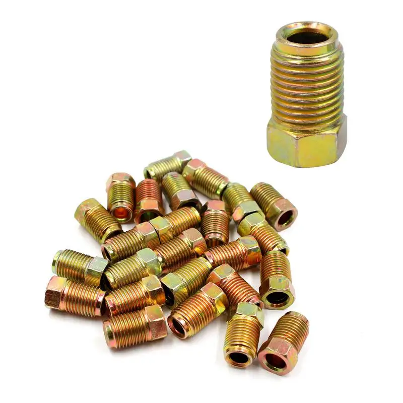 

Соединители тормозных линий, 3/8 дюйма, 24 резьбы, ассортимент тормозных линий, фитинги для трубы 3/16 дюйма, упаковка из 50 латунных и цинковых материалов