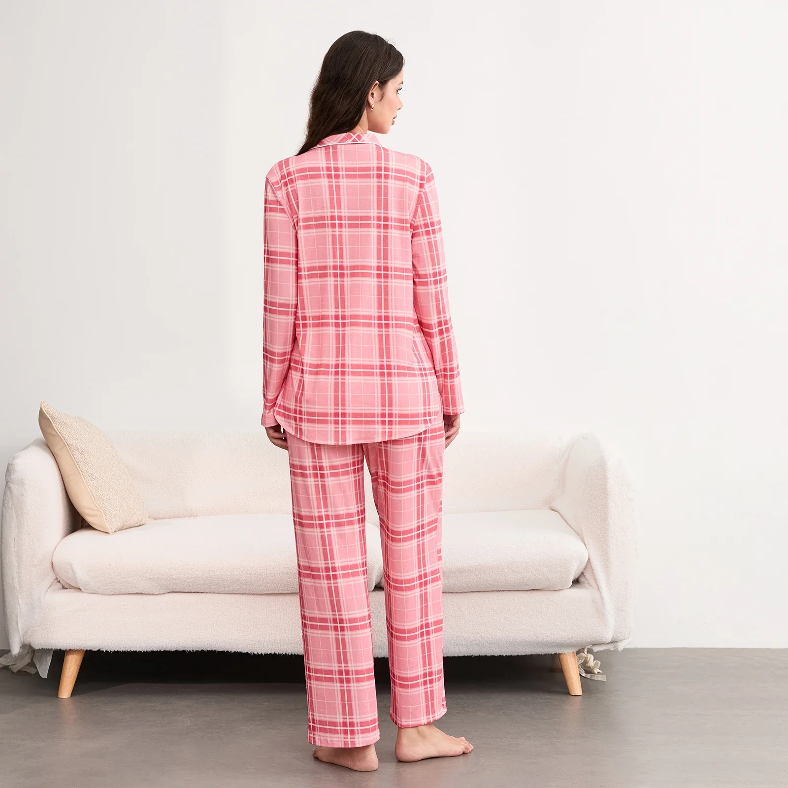 Hirigin осенне-зимний пижамный комплект для женщин с длинными рукавами и цветочным