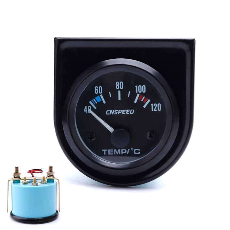 

2" 52mm Black Car Auto Digital LED Water Temp Temperature Gauge Kit 40-120℃ New