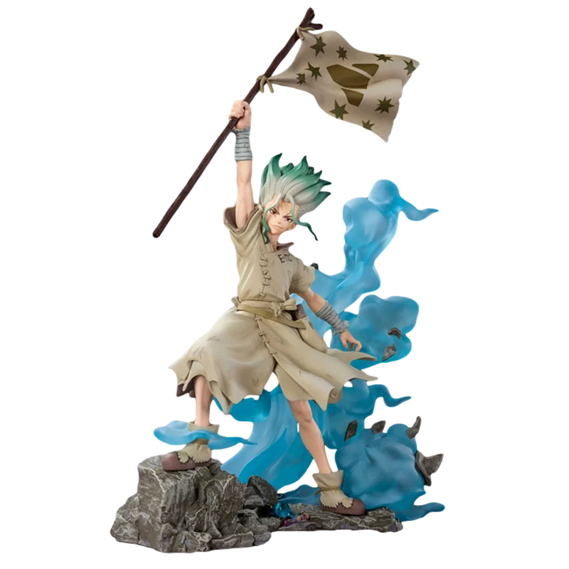 Игрушка Bandai Genuine Dr.STONE Anime Figure Ishigami Senkuu - действующий игровой набор для мальчиков и девочек, подарки для детей, собираемые орнаменты.