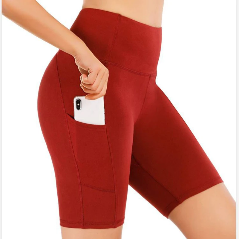 New Peach Buttock Fitness Leggings Women's Gym Sports Tight Running Shorts Hip Three-point Pants High Waist Seamless Yoga Shorts