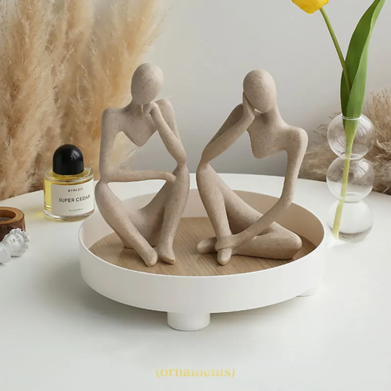 

Vintage Middle Hollow Sculpture Meditator Desktop Trinket Photography Props Photography Studio Accessories INS Simple Style