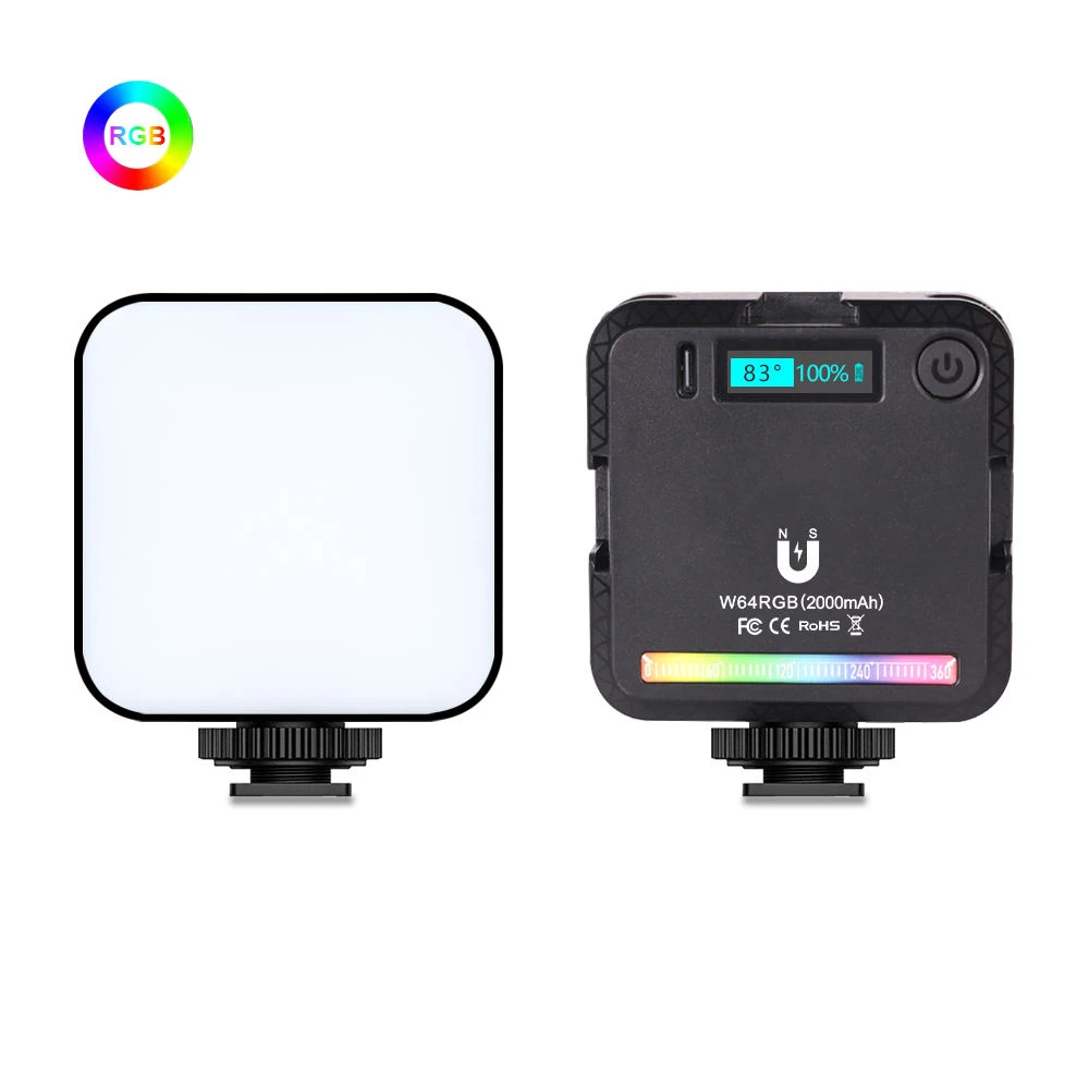 

KIMRIG RGB 2500K-9000K Dimmable LED RGB Light Photography Lighting Kit Studio Pocket Fill Light For Smartphone Cameras