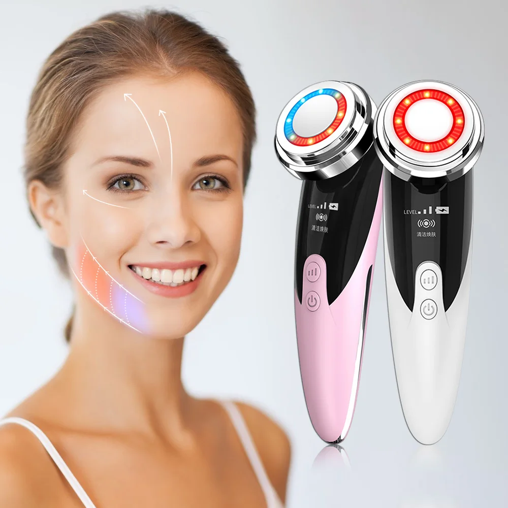 

Warm Facial Mesotherapy Massagers Face Lifting Machine Photons Skin Rejuvenation Tightening Cleansing Eye Care Wrinkle Removal