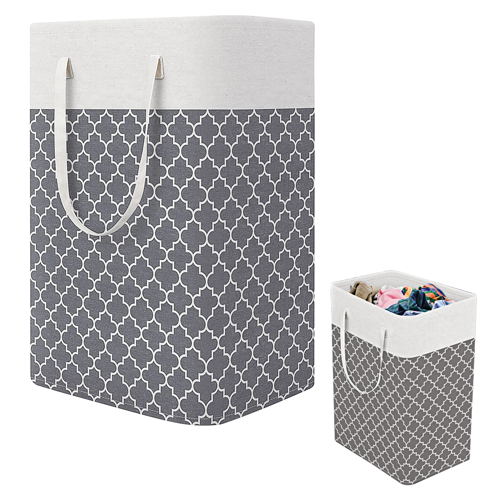 

Storing Clothes Basket Laundry Hamper Lantern Prints Easy Carry Waterproof With Handle Home Freestanding Collapsible Toys
